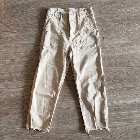 Mother Denim The Patch Pocket Private Ankle Jeans size 25 in Khaki Stretchy - Picture 4 of 12